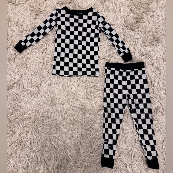 Cool Checks Little Sleepies Bamboo Long Sleeve Two Piece Checkered Pajama Set - Picture 4 of 5
